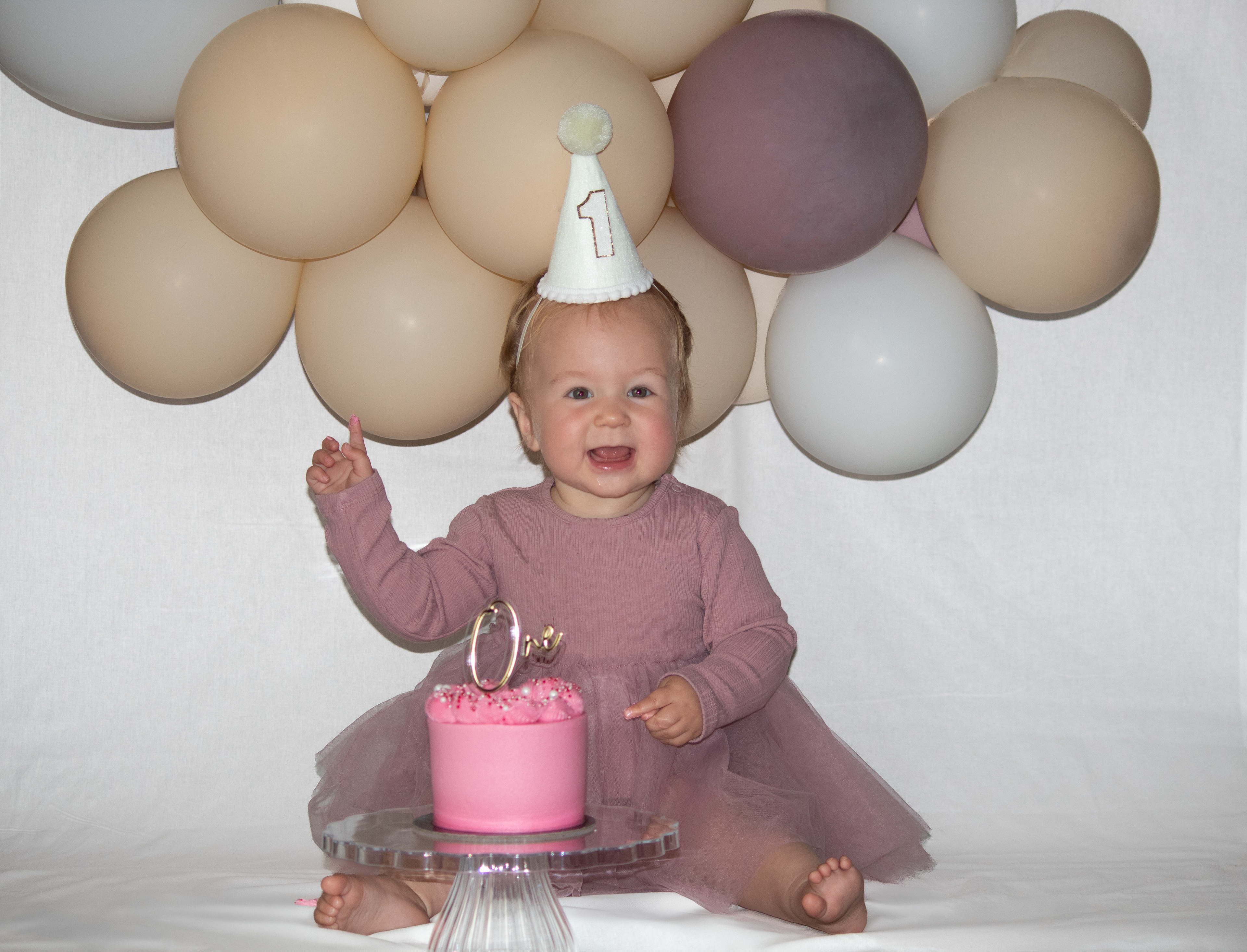 Smash Cake photography session example